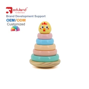 Children's Wooden Shaking Tower Puzzle Tumbler Blocks Educational Toy Model Toy