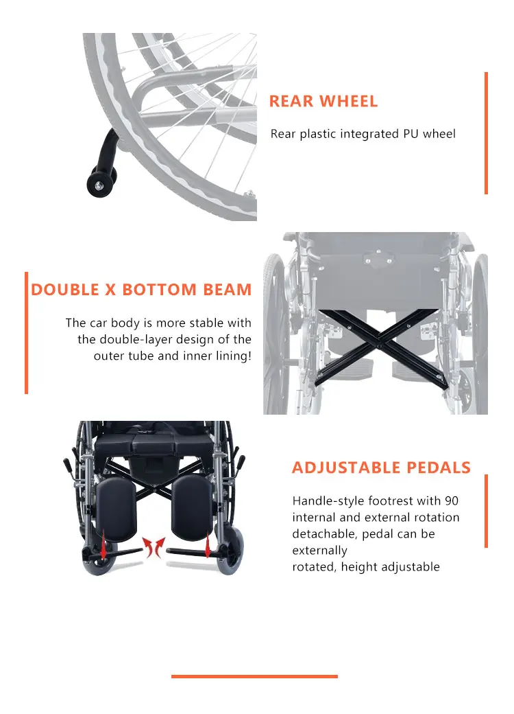 Takan Hospital Bed Wheelchair With Side Guard Buy Commode Wheelchair