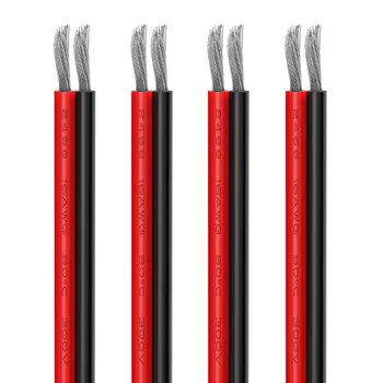 Factory direct supply 2468 red and black double parallel wire 30-16AWG tinned copper PVC electronic wire toy wire LED link cable