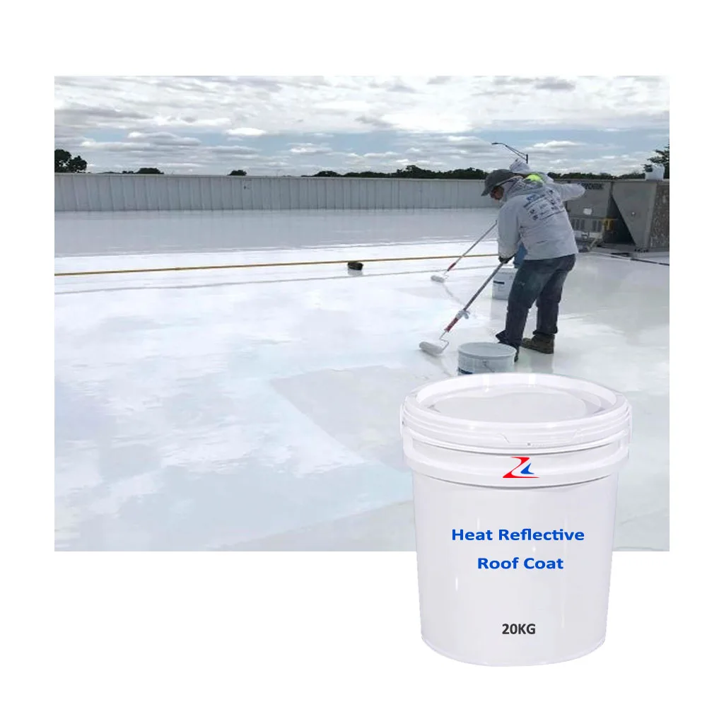 Modified Cool Roof Coat Spray Waterproof Coating For Leak Roof Repair ...