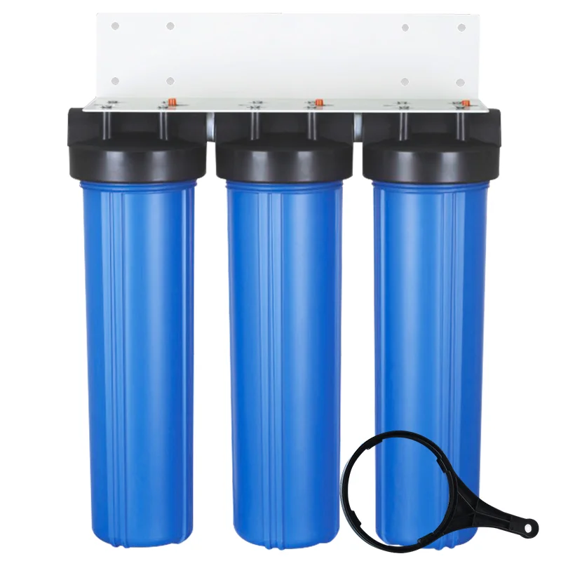 浄水器フィルターハウジング　青 2本セット ビッグブルーシリーズフィルターハウジング家庭用浄水システムネジ式