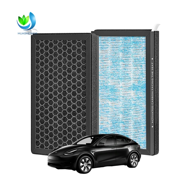 China Manufacturer Cabin Air Filter Replace for Tesla Model 3/Y with Activated Carbon, HEPA Air Intake Filter Accessories