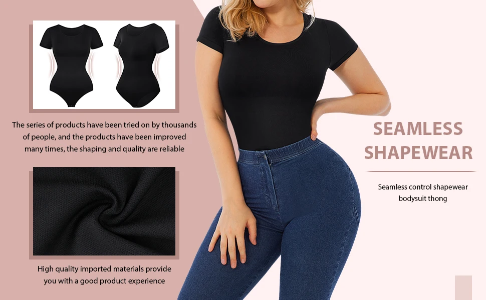 Hexin New Design High Waist Seamless Shapewear Thongs Fitness Bodysuits