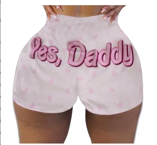 Candy Snack Word Booty Shorts - Sm,M,L, XL