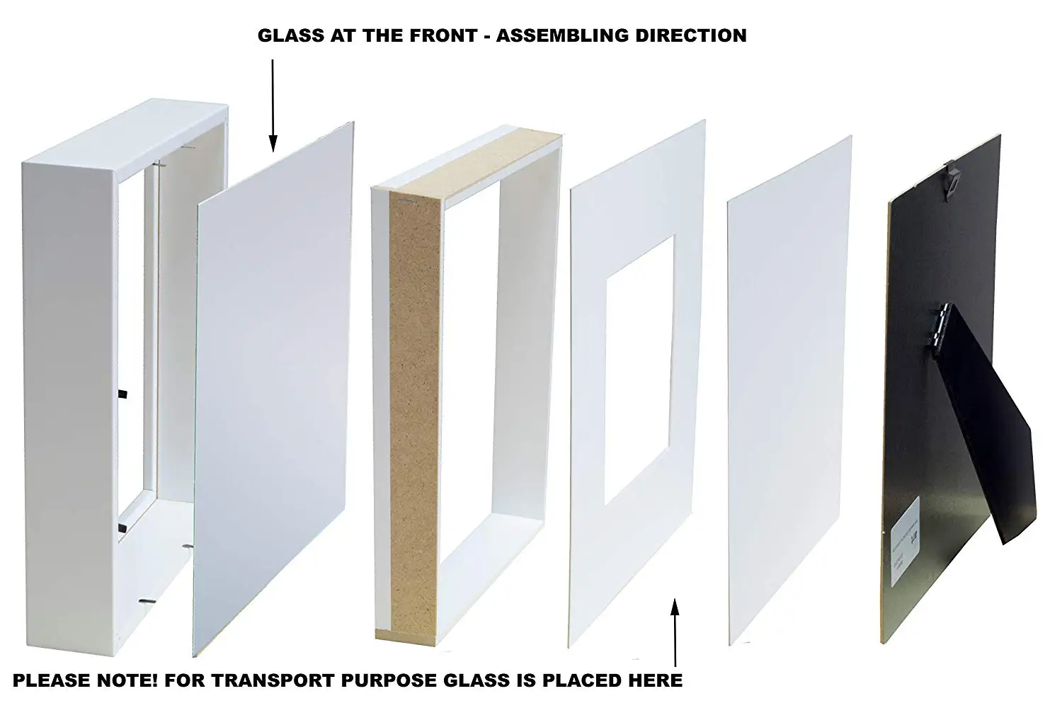 Black White Walnut MDF Photo Frames - Stylish & Eco-friendly