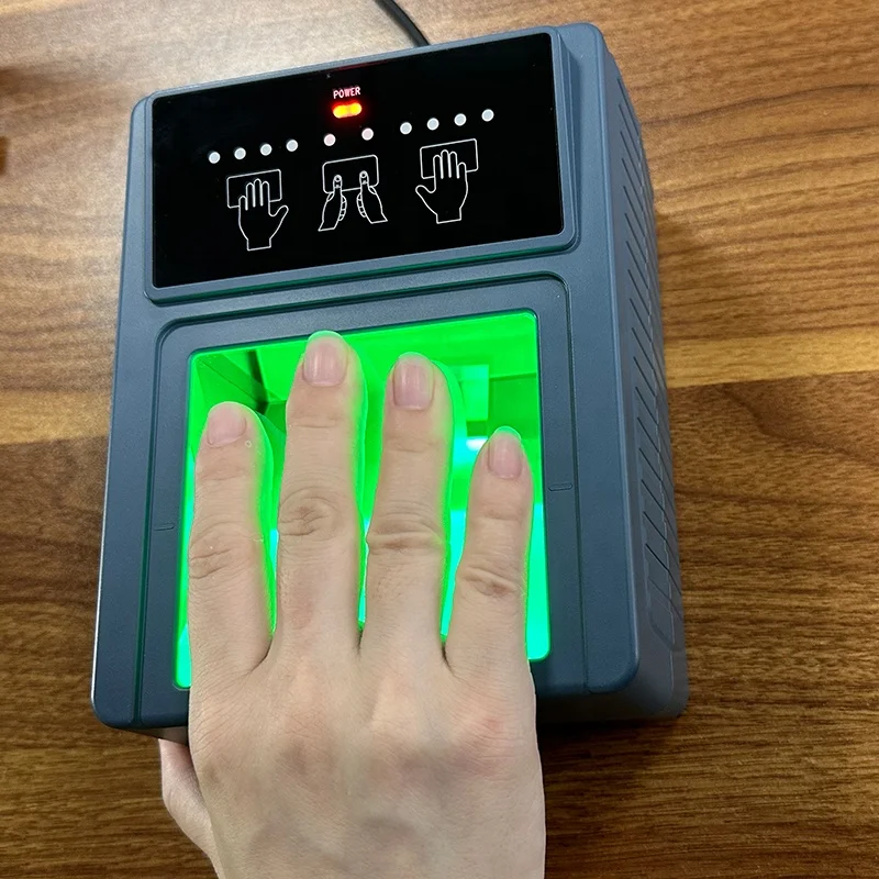 Linux Windows Android Biometric Tenprint Rolled Finger Print USB 442 Fingerprint Scanner Footprint Palm Scanner with Free SDK