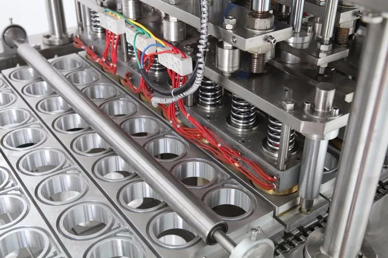 Ac Inverter Plastic Jelly Pudding Cup Filling Sealing Machine for Polyethylene Container