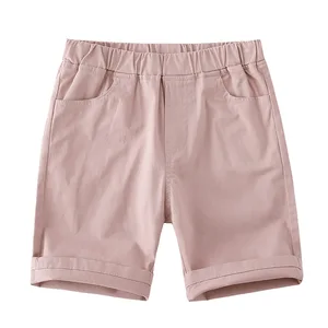 Customizable Wholesale Boutique Pink Kids Girls Cotton Shorts Children Jean Shorts for Summer