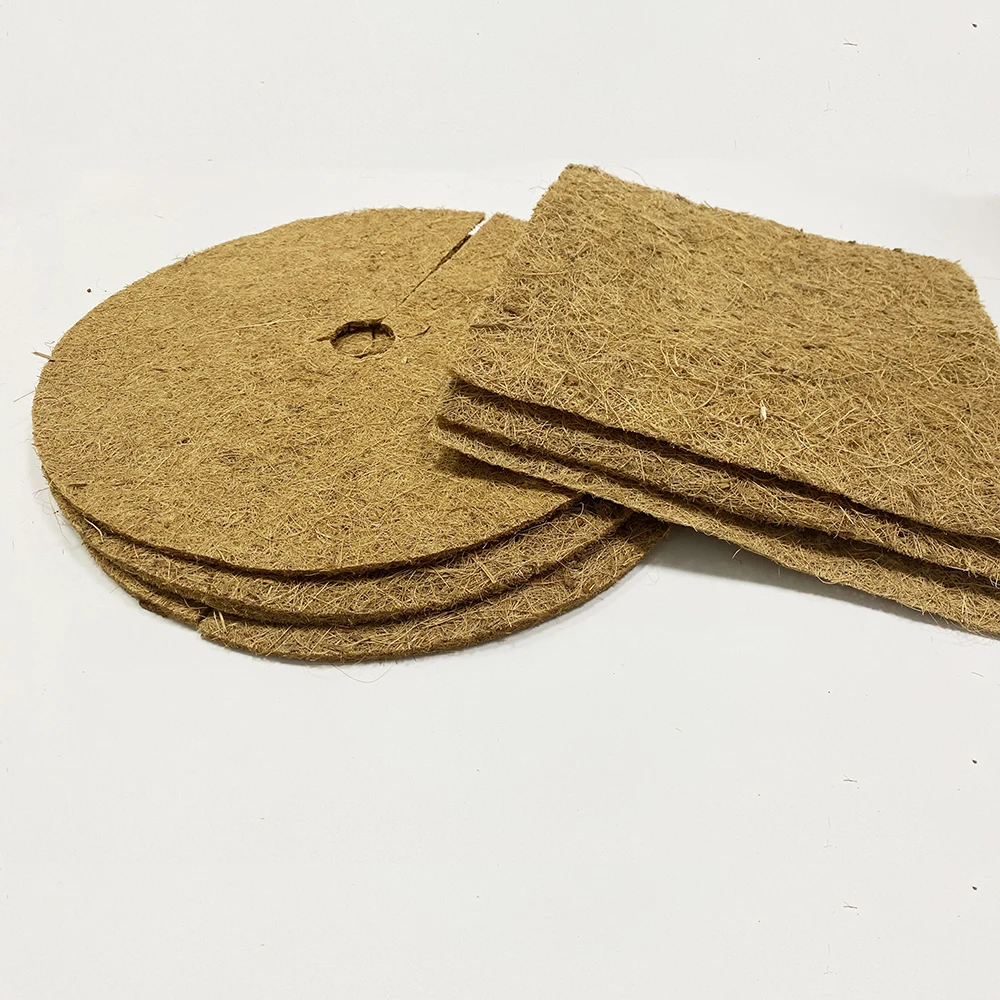 Coconut Coir Fiber Mulch Ring Tree Protector Mat for Disc Plant Cover Weed Control Mats