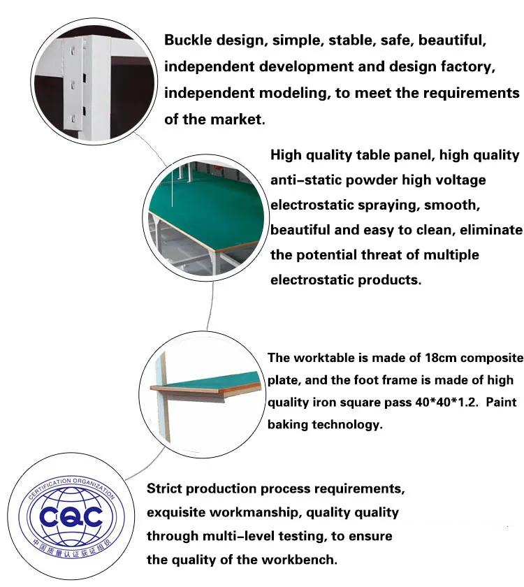 Customizable Size ESD Workbench with Steel and Aluminum Construction and 60KG Weight for Factory and Laboratory Use
