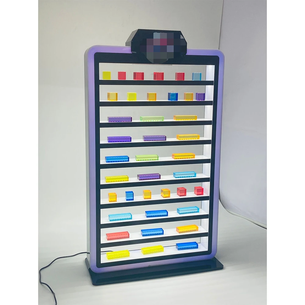 Mutipul 10 Shelves LED Acrylic Stand Lockable POP Display Retail Shop Display Stand with LED Light
