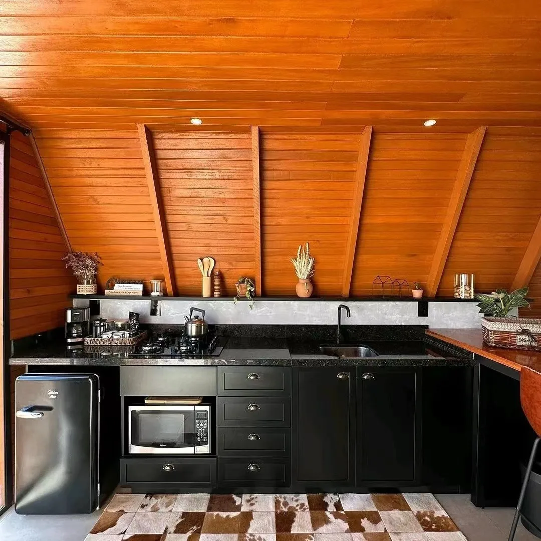 Prefabricated triangular wooden house, treehouse, 2-bedroom house ...