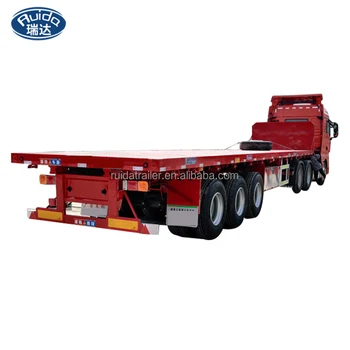 China plant produces new 3-axle 20.30.40-foot flatbed trailer for sale