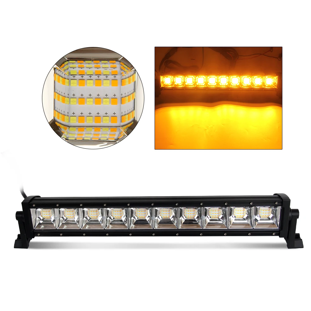 Auto Lighting System 22 Inch 100W Color Changing 9613BS Single Row Car Led Light Bar