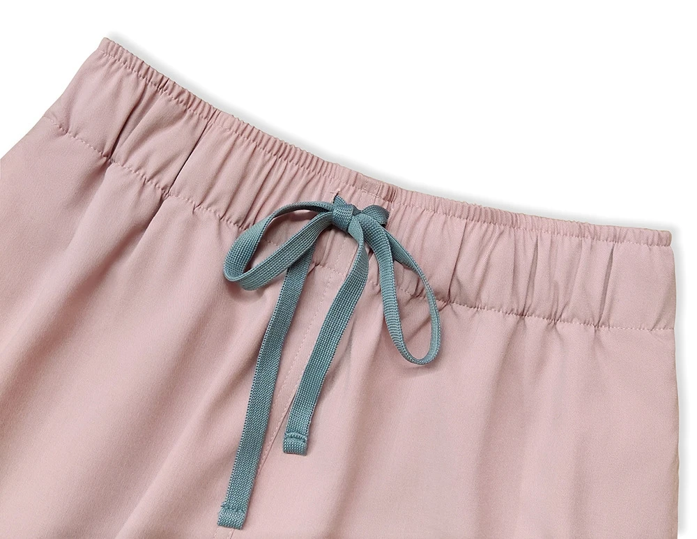 Nurse Uniforms for Hospital Nursing Uniform for Women Men Short Sleeves V-neck Stretchy Scrubs Set Top & Pants with Multi Pocket