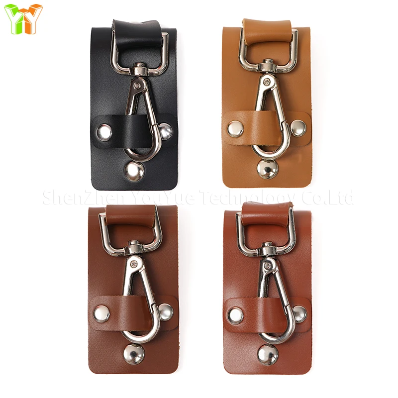 EDC Pu Leather Key Belt Clip Keychain Belt Key Holder Belt Loop Hook Buckle  Keychain Organizer for Men