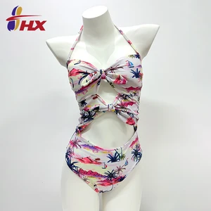 Custom Women 2 Piece Set Sexy Bikini Push up Print Tummy Control Swimwear