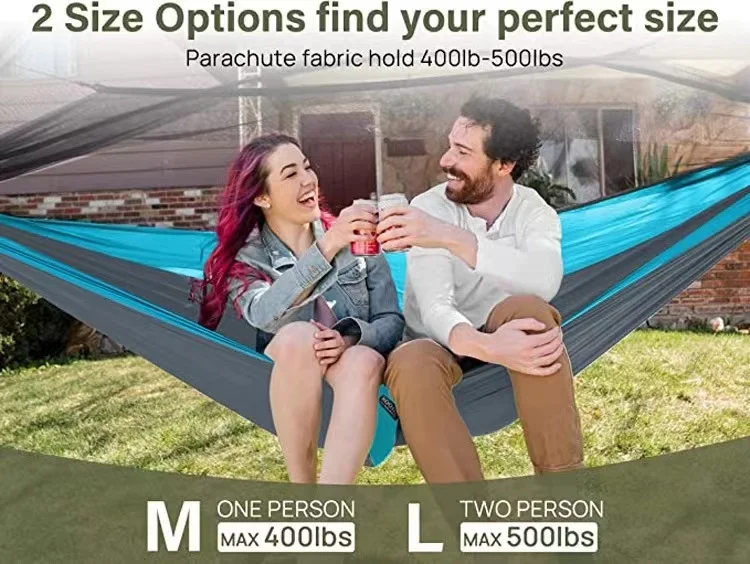 durable outdoor adult hammock portable folding hammock with stand