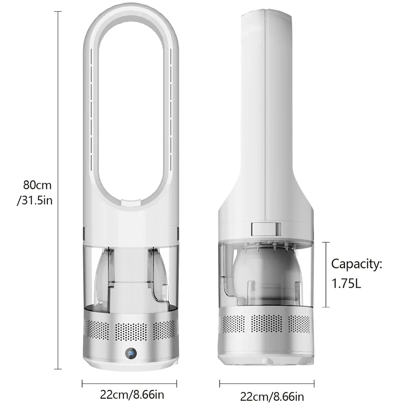 Multi Functional Electric Humidifier Water Mist Standing Fan with Water Tank