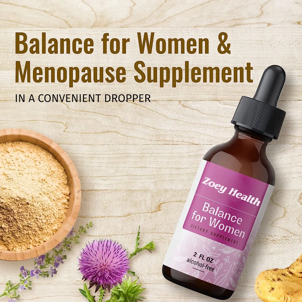 Hormone Balance Liquid Extract Menopause Supplements Tincture Support