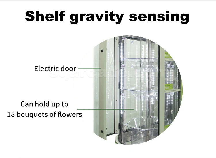 New Fresh Flower Vending Machine With Coin Operant Cash Pay High