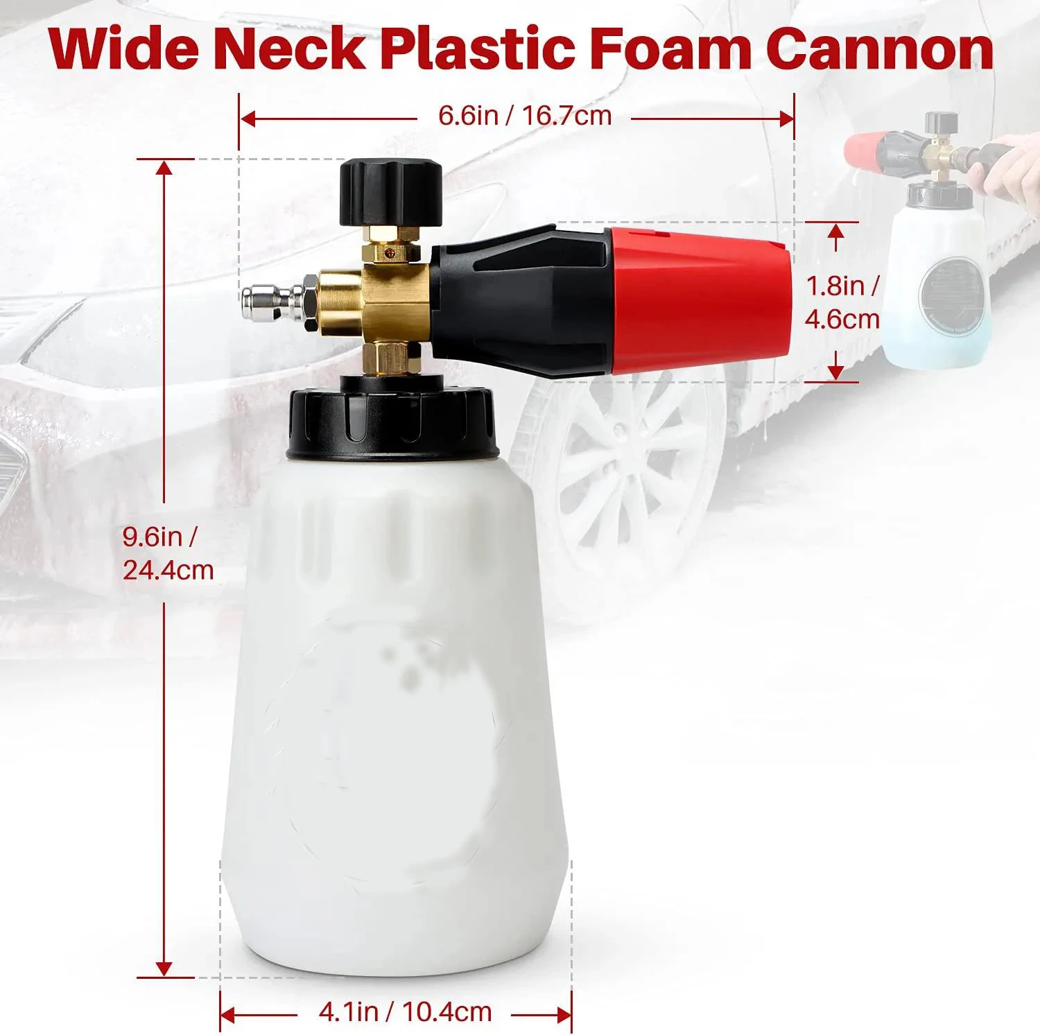 Heavy Duty Car Foam Blaster Big Mouth Adjustable Snow Foam Lance