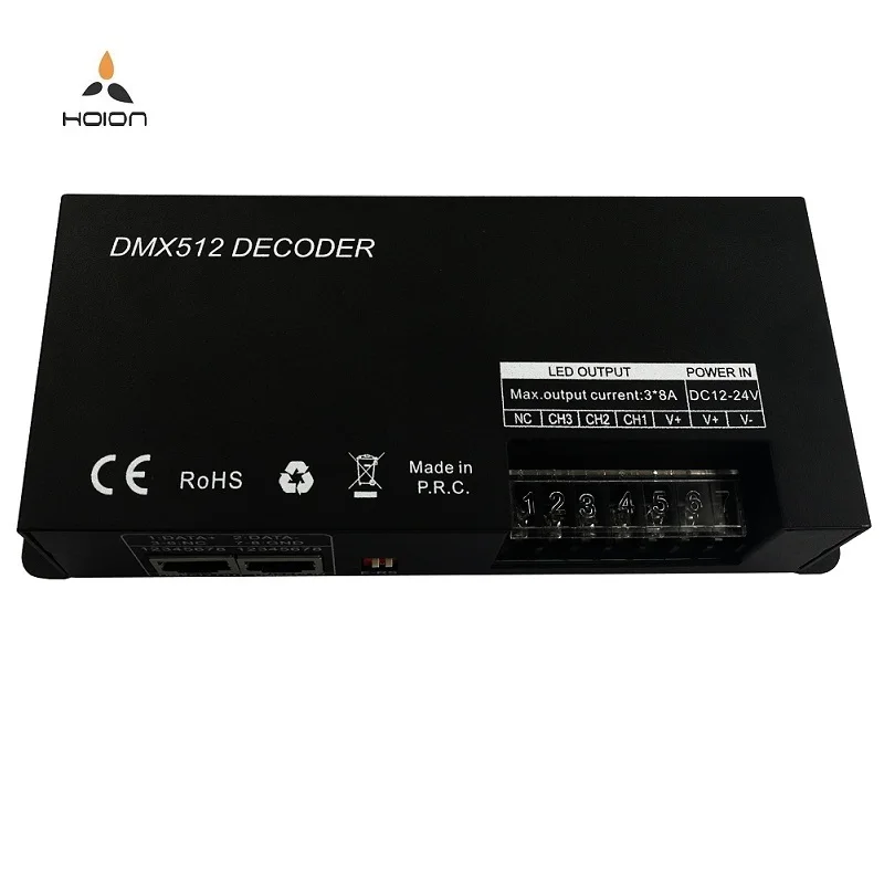 DMX512 декодер Светодиодная лента rgb dmx контроллер led dmx декодер dmx 512 rgb светодиодный контроллер DC12V ~ 24V 4A * 3CH 288W 2 года гарантии
