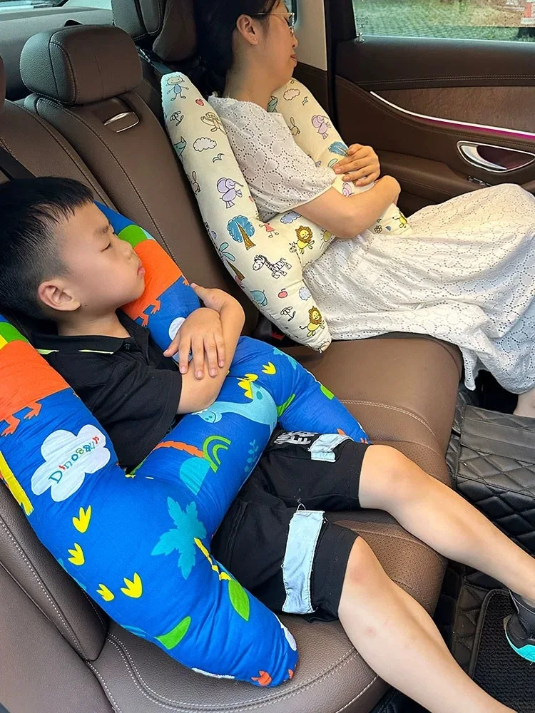 H Shaped Car Pillow Seat Headrest Car Sleeping Neck Head Support Car Seat Belt Shoulder Pads