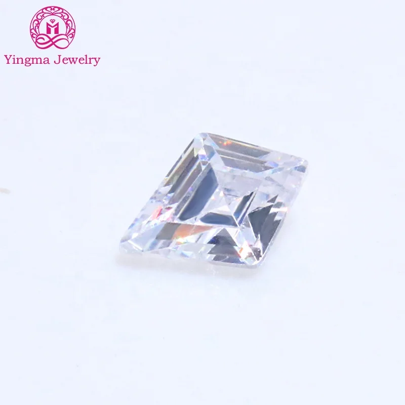 Machine Cut Artificial Zircon Stone Kite Shape 2*4 mm to 5*10mm Cz Loose Gems Stones White Color Cubic Zirconia for Fine Jewelry