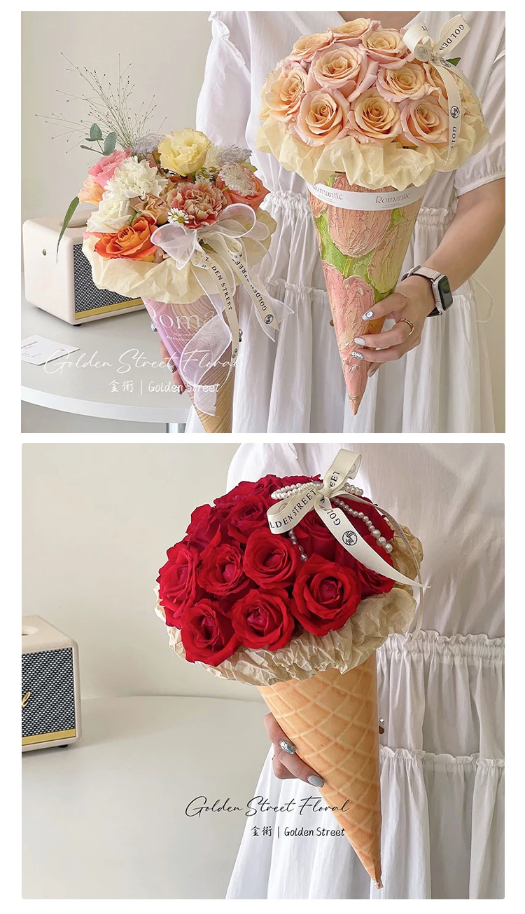 Buy Wholesale China Valentine's Day Ice Cream Cone Bouquet