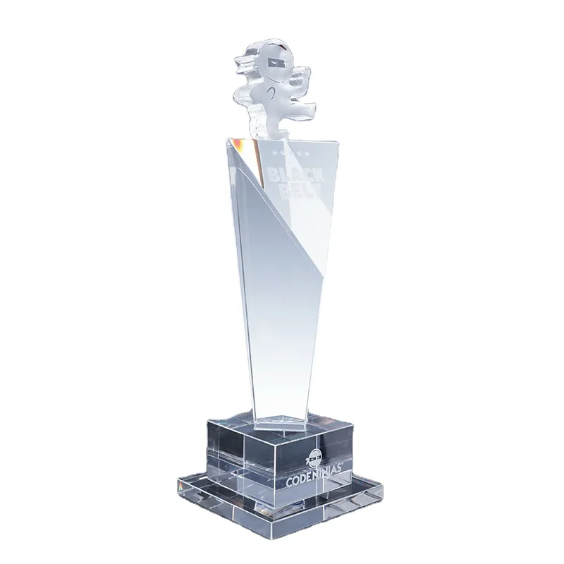 Factory OEM A-grade K9 custom crystal trophy awards with logo