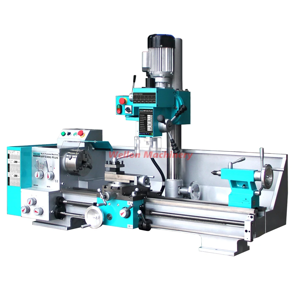 Multi Purpose Machine MP330G PLUS MP330V PLUS Combination Bench Lathe Machine for Turning Milling and Drilling