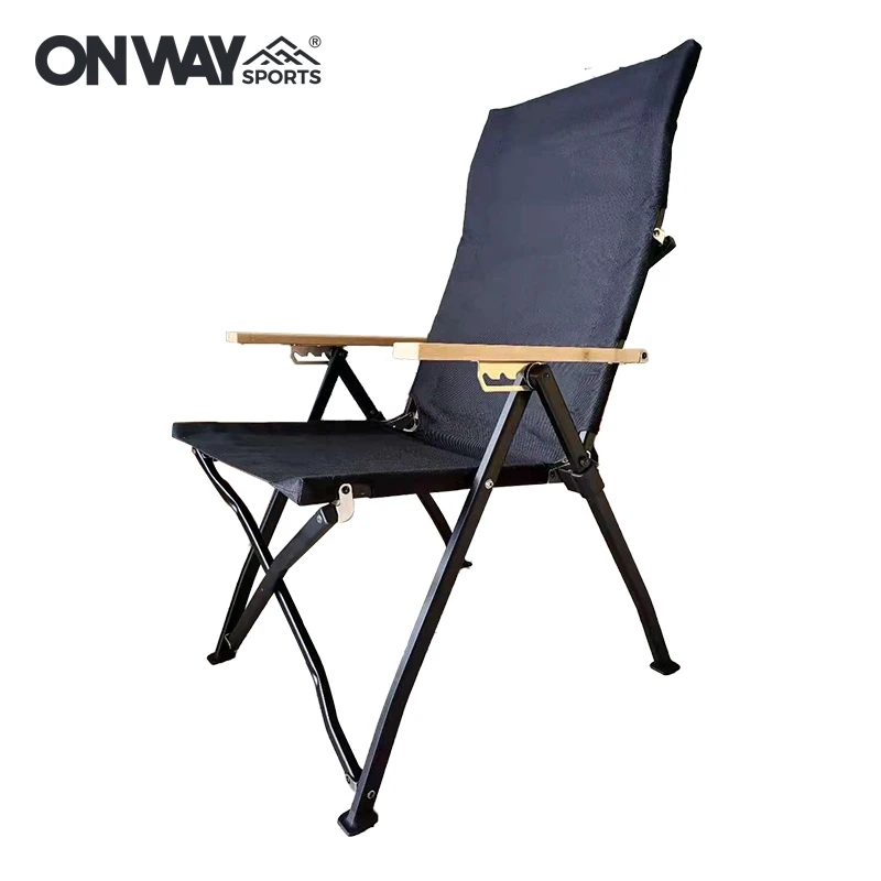 Lightweight Aluminium Adjustable Backrest Folding Recliner Camping