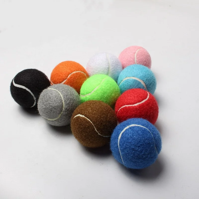 Factory  Red and Other Colored Tennis Balls With Rubber Fabric