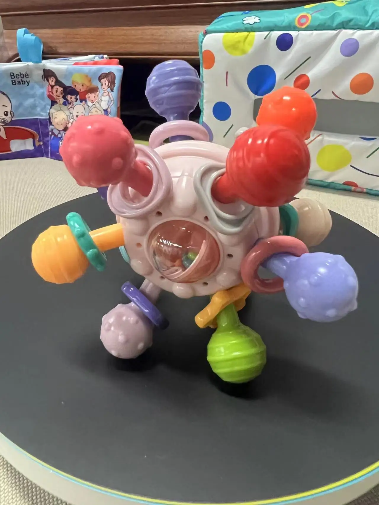 PT CPC CE Silicone Teether Chew Toys for Children Baby Silicone Teether Toy Montessori Hand Grasping Ball Toys