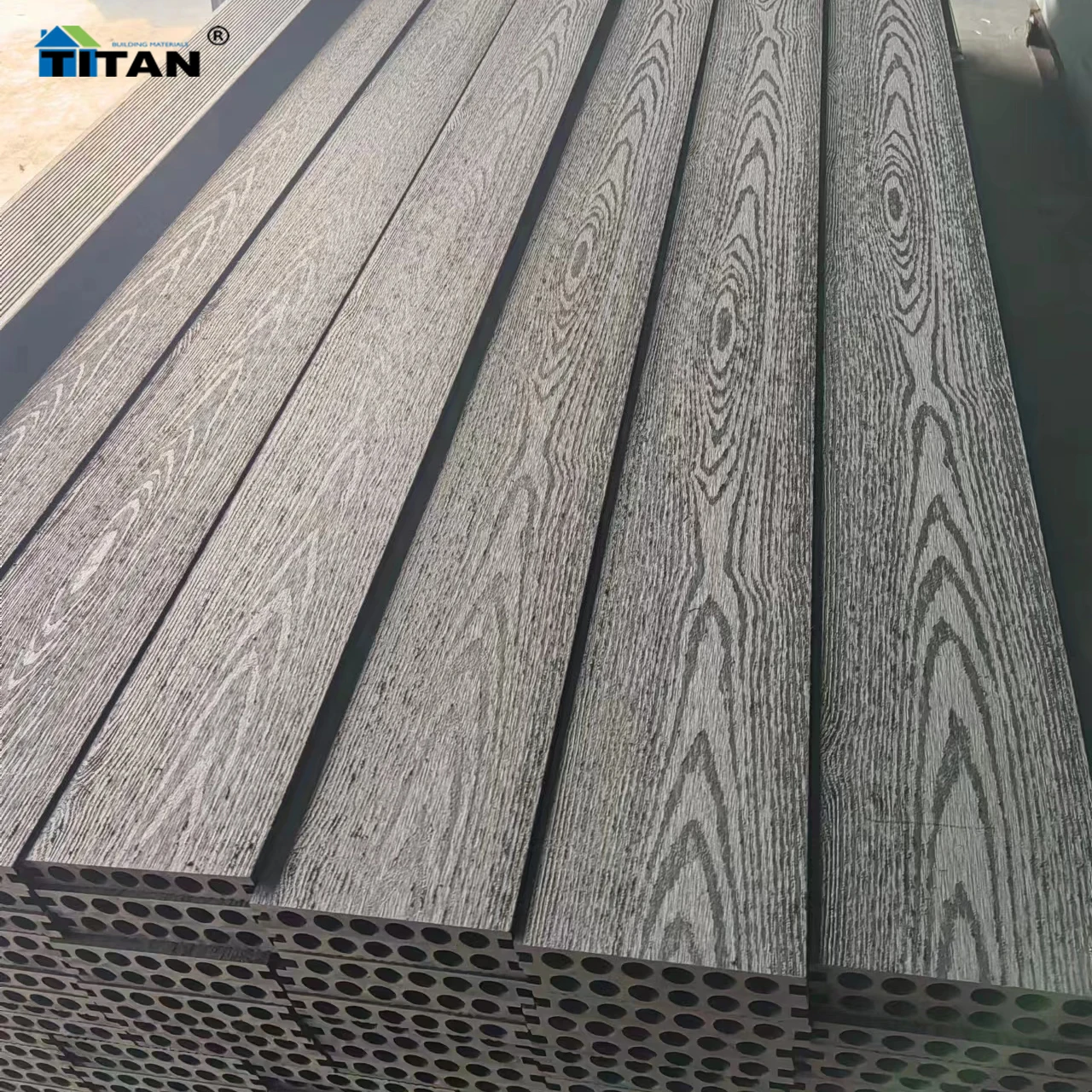New Technology Wpc 3D Embossed Composite Decking