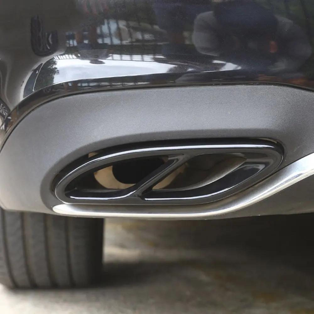 2 Coques Échappement Acier Inox Mercedes Classe C E GLC - Styling Auto 304