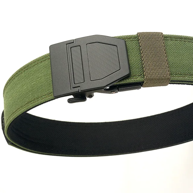 Heavy Duty Durable Metal Buckle  Hunting Nylon 1.5'' EDC Shooting  Gun Belt Men Nylon Ratchet Gun Belt