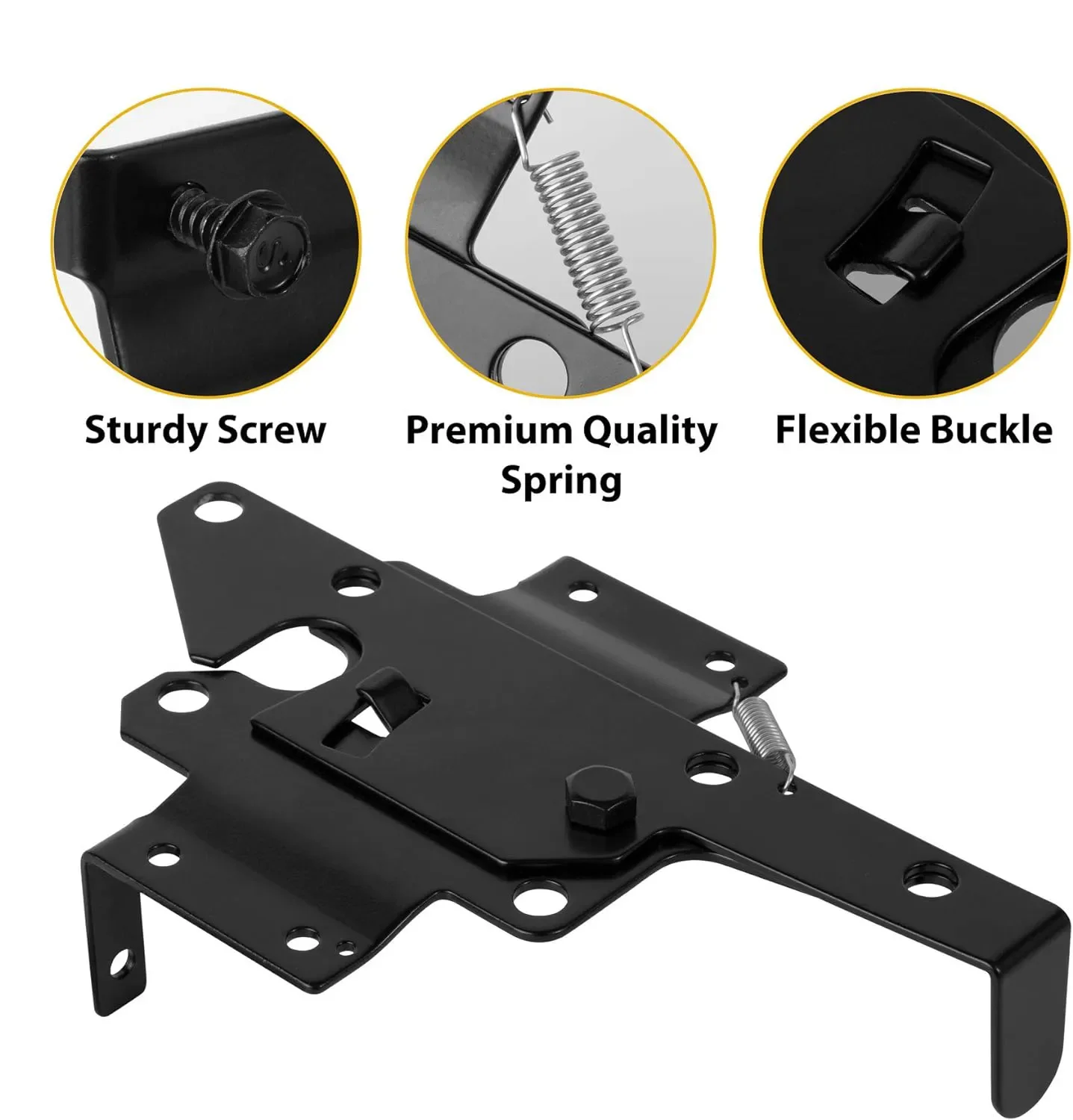 Locking Post Hardware Self-Locking Gate Latch Heavy Duty Post Mount Automatic Gravity Lever ...