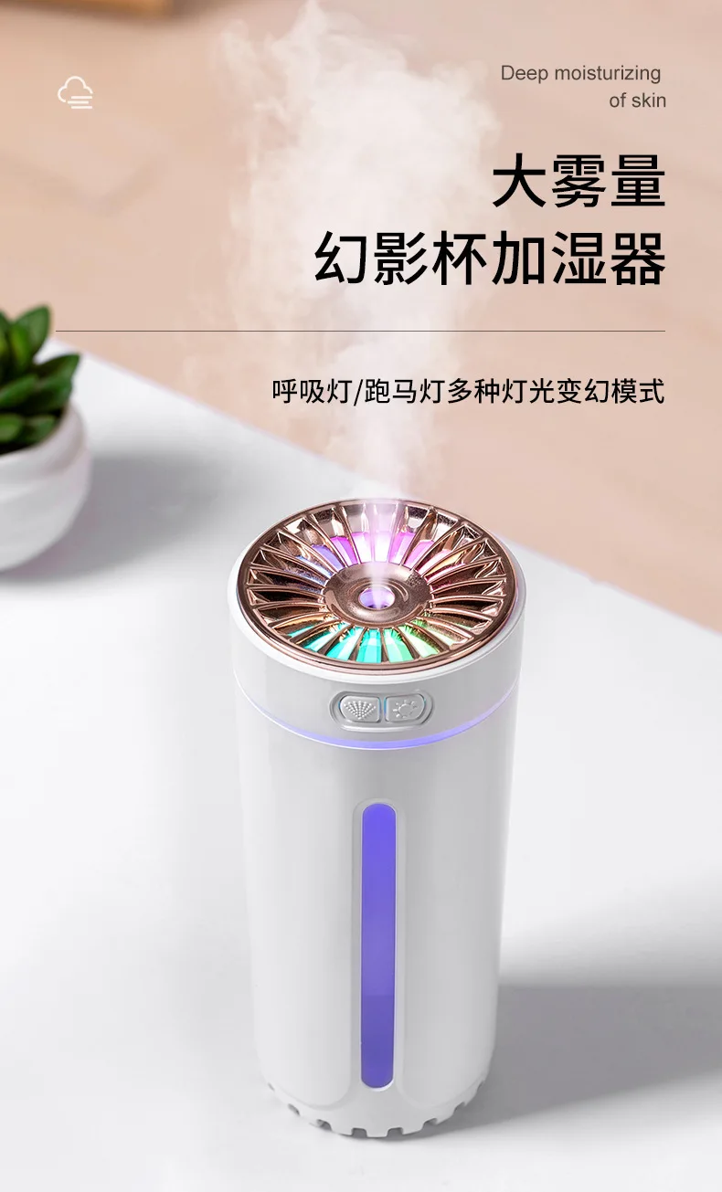 300ml Usb Portable Car Humidifier Home Fragrance Oil USB Aromatherapy Diffuser Mist Maker Colorful Cup Humidifier