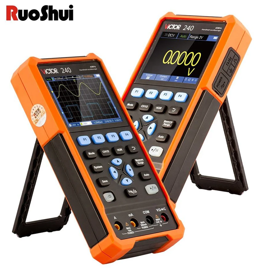 VICTOR 240S Handheld Oscilloscope, Multimeter & Signal Generator