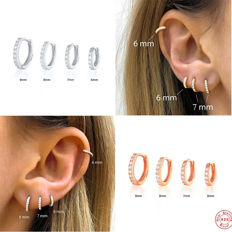 Wholesale Korean Mixed Batch Small Hoop Earring Various Styles Gold Plated Stud Earrings Set for Women