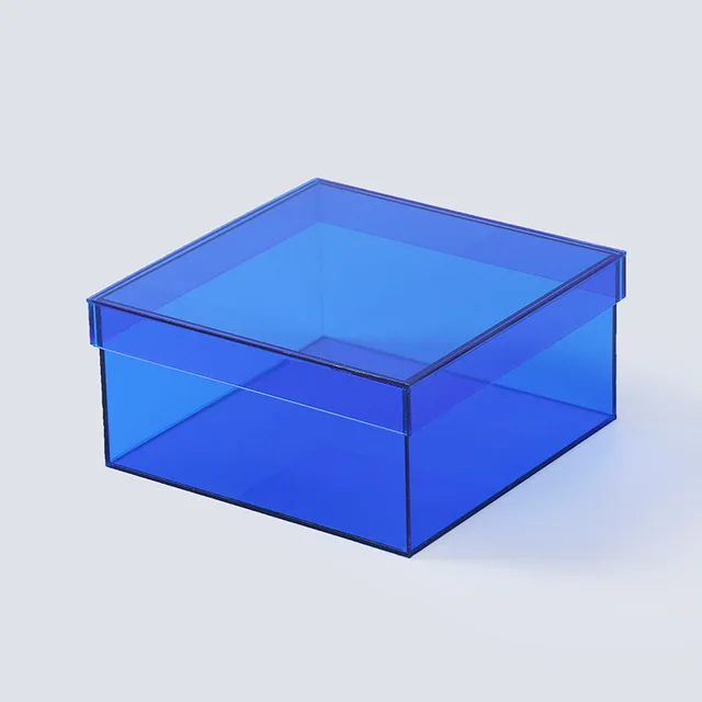 Square Acrylic Box With Lid Acrylic Plastic Square Cube colors Acrylic Box with cover Gift Box