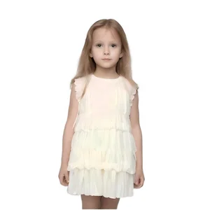 2026 Girls Spring and Autumn New Ruffled Vest Dress Stylish with Unique Ruffles