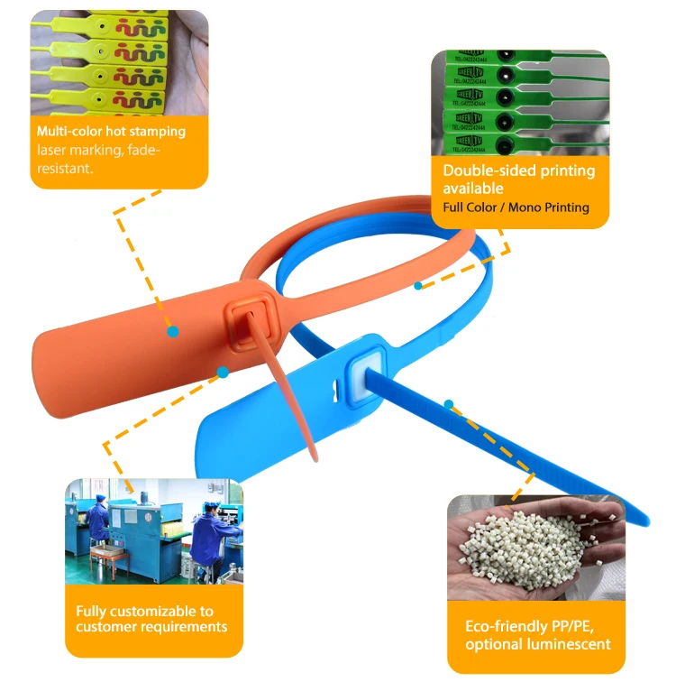 Shrinkable Tamper-proof Seal PP Logistics Transportation Safety Plastic Seal