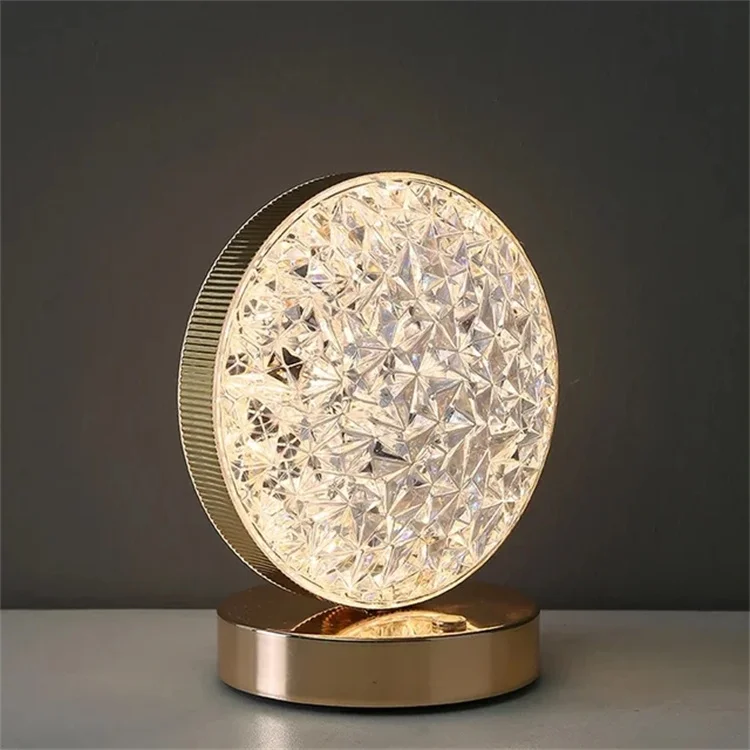 New Product USB Chargeable Touch Control 3 Colors Creative Crystal Acrylic Star Led Table Lamp for Decorate Space