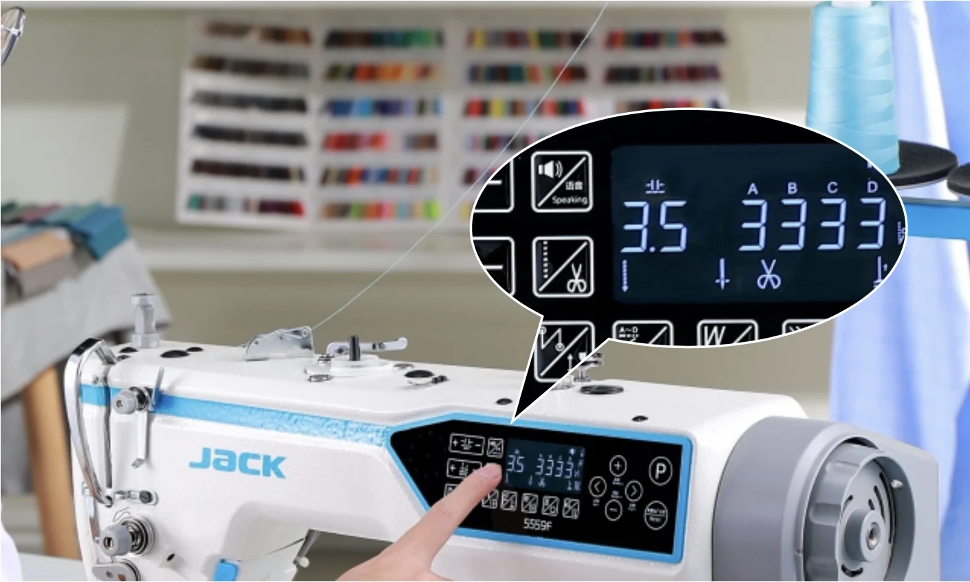 Jack JK-5559F-W Sewing Machine - High-Speed & Automatic