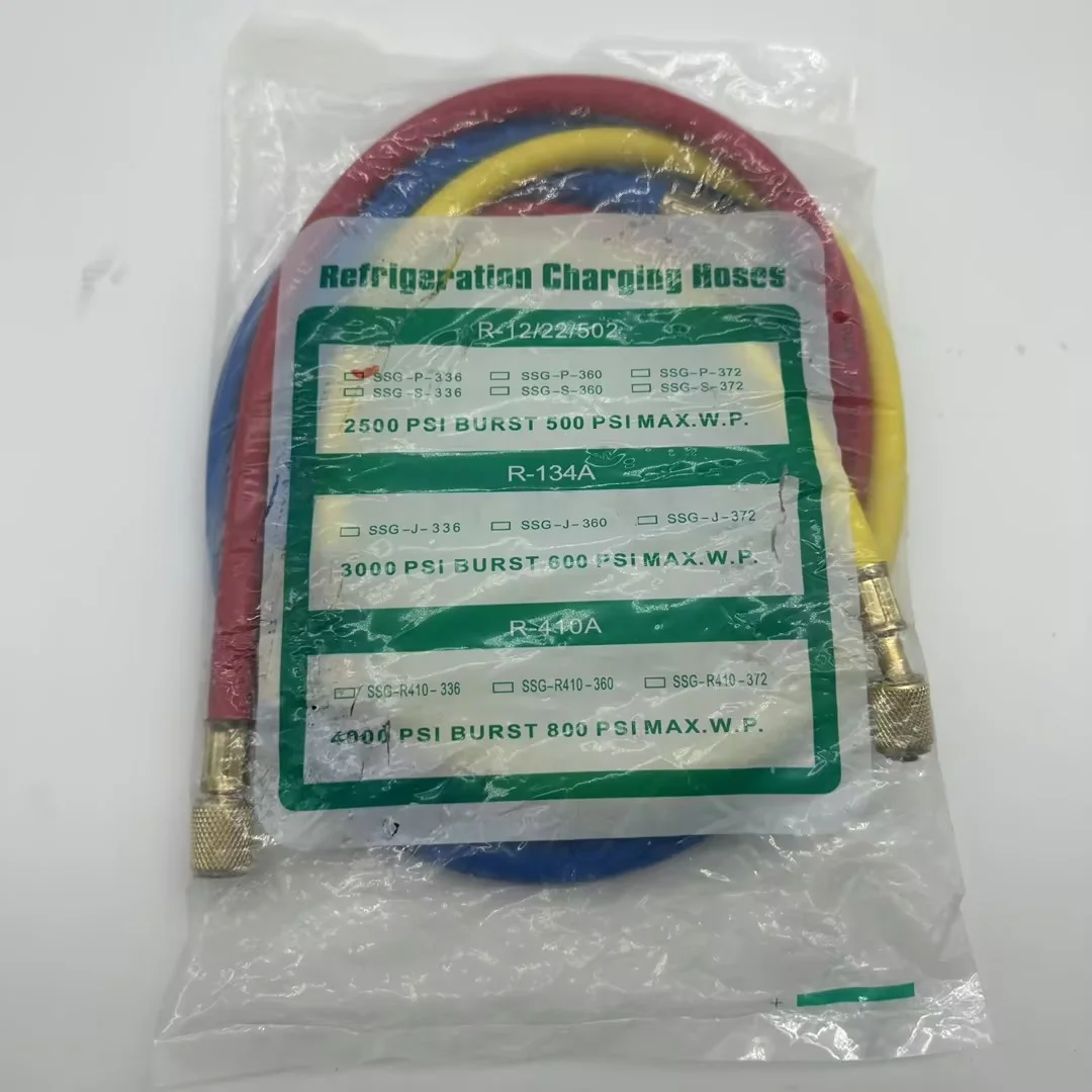 High Strength Refrigerants Charging Hose R12/22/502 Gas Charging Hose 2500psi Air Conditioning Parts Fluoride Hose