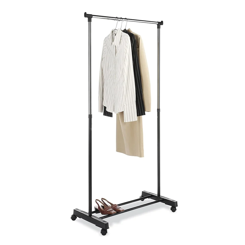 Perchero de pie de hierro de pared, fácil de llevar expansible y soporte de  metal, con estante, diseño fuerte, múltiples usos