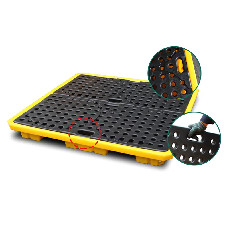 Factory Supply Heavy Duty Reusable Containment Tray Spill Pallet for Chemical Storage